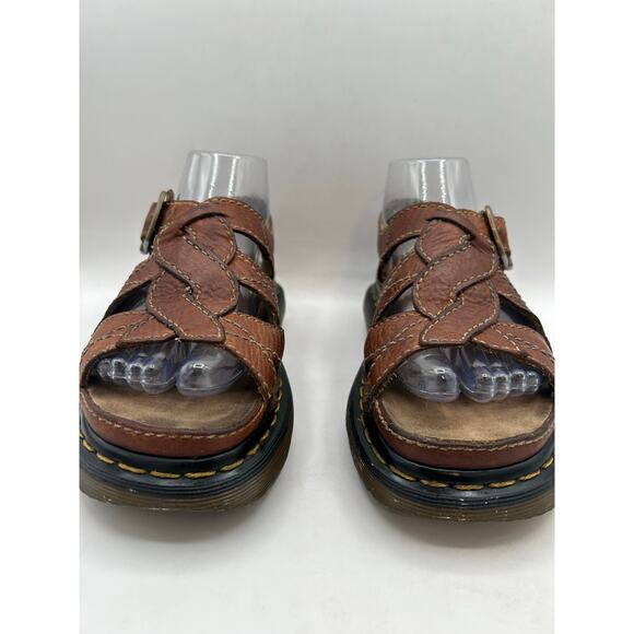 Dr. Martens VTG Y2K 90s Brown Leather Chunky Fisherman Sandals Womens US 7 - Picture 7 of 12